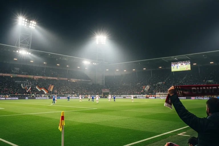 DFB-Pokal Wetten – Pokalspiel im Flutlicht mit jubelnden Fans