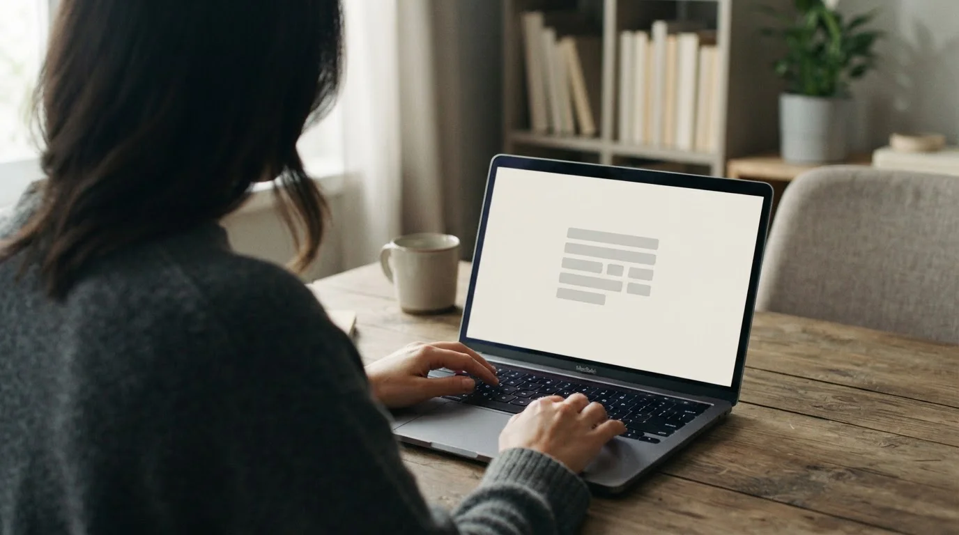 Hände an Laptop beim Ausfüllen eines Online-Zahlungsformulars