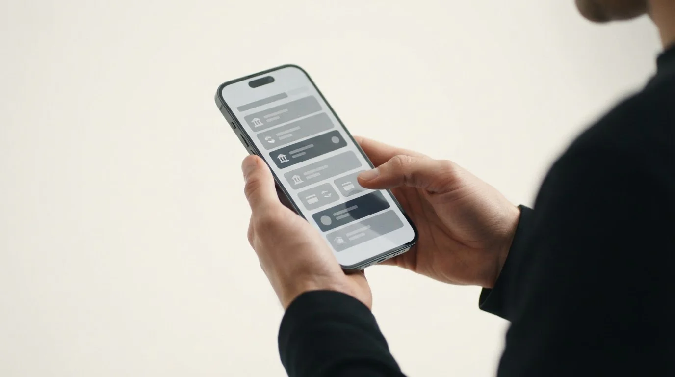Verschiedene digitale Zahlungsmethoden auf Smartphone-Display für regulierte Sportwetten