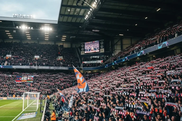 Heimvorteil Fußball – Volles Stadion mit begeisterten Fans bei Heimspiel