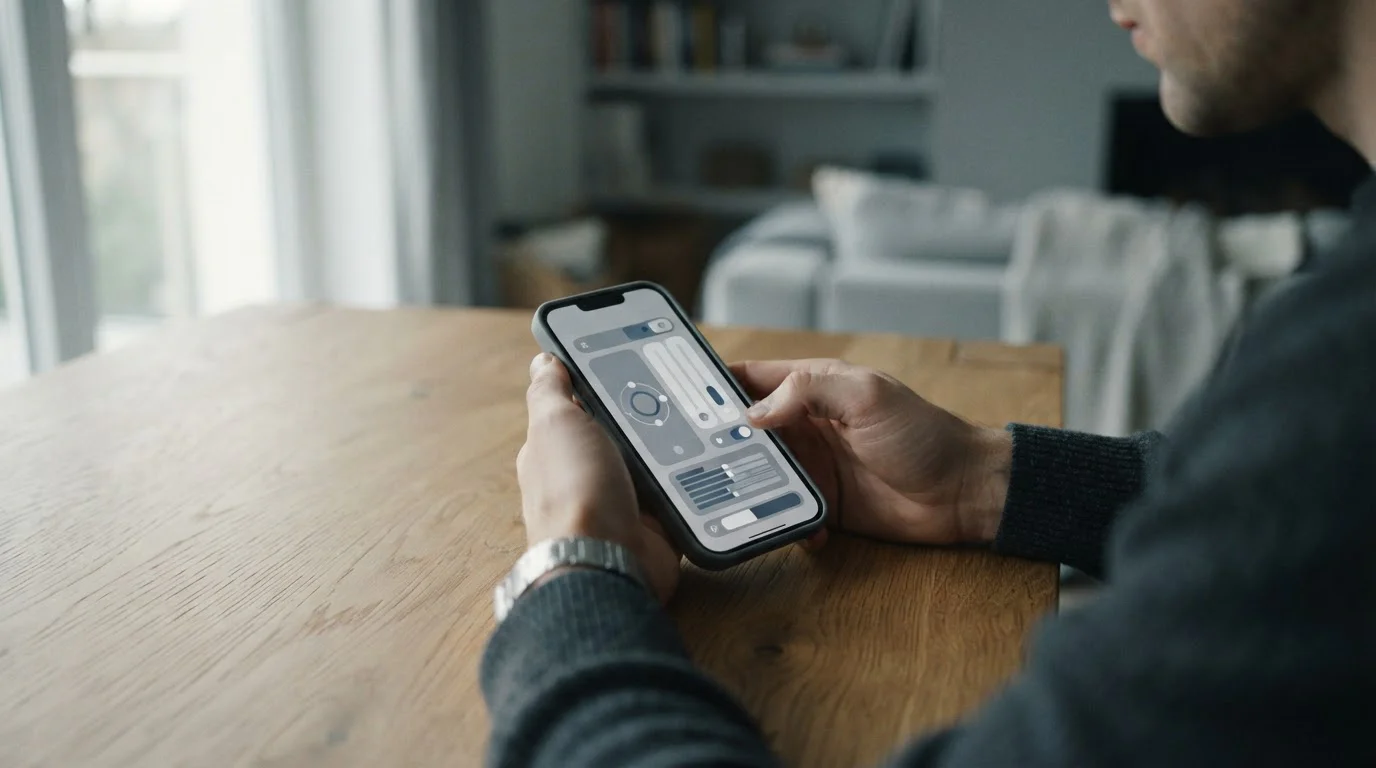 Einstellungsmenü für Limits und Kontrollfunktionen in einer mobilen App