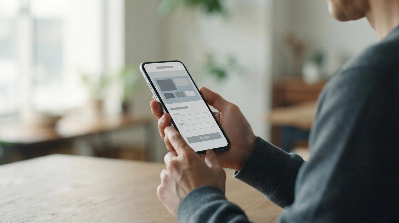 Smartphone zeigt Zahlungsoptionen für Online-Wetten